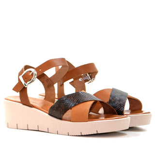 SANDALE 2037 VAQ.CUIR/SERP.MARRON SOL PAULA BLU