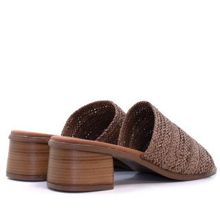 SANDALIA MOON PIEL VAQUETA SINTETICA MARRON CHOCOLATE