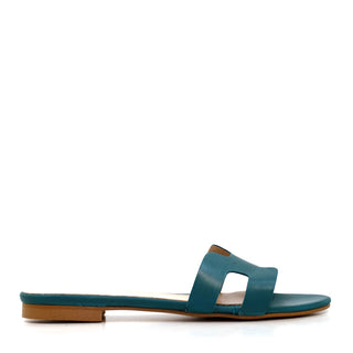 SANDALIA ANNETTA EN PIEL NAPA TURQUOISE