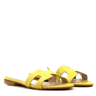 SANDALIA ANNETTA EN PIEL NAPA AMARILLO