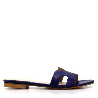 SANDALIA ANNETTA EN PIEL NAPA MARINO
