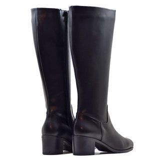 BOTA ALTA LISA PIEL VACUNO NEGRO