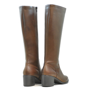 BOTA LISA PIEL DIANA MARRON