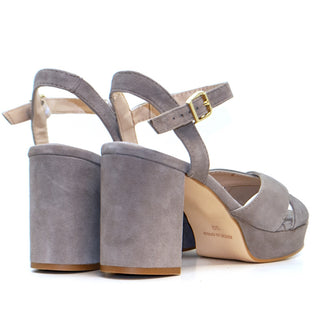 SANDALE EN CUIR DAIM GRIS SD54