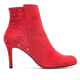 BOTTINE 140584 CUIR DAIM ROUGE