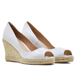 CHAUSSURE À BOUT PEEP TOE NAPA TUCU BLANCHE