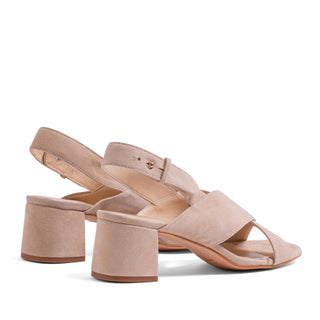 SANDALE EN CUIR DAIM BEIGE 111