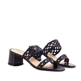 SANDALIA 9 PIEL MESTIZO NEGRO