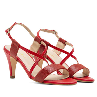 SANDALE 14608 ROUGE/CUIR ROUGE