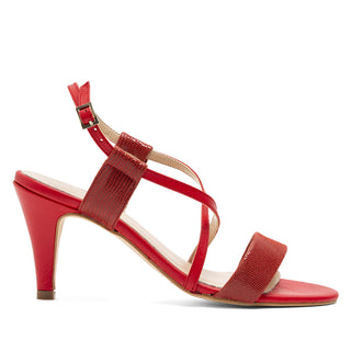 SANDALE 14608 ROUGE/CUIR ROUGE